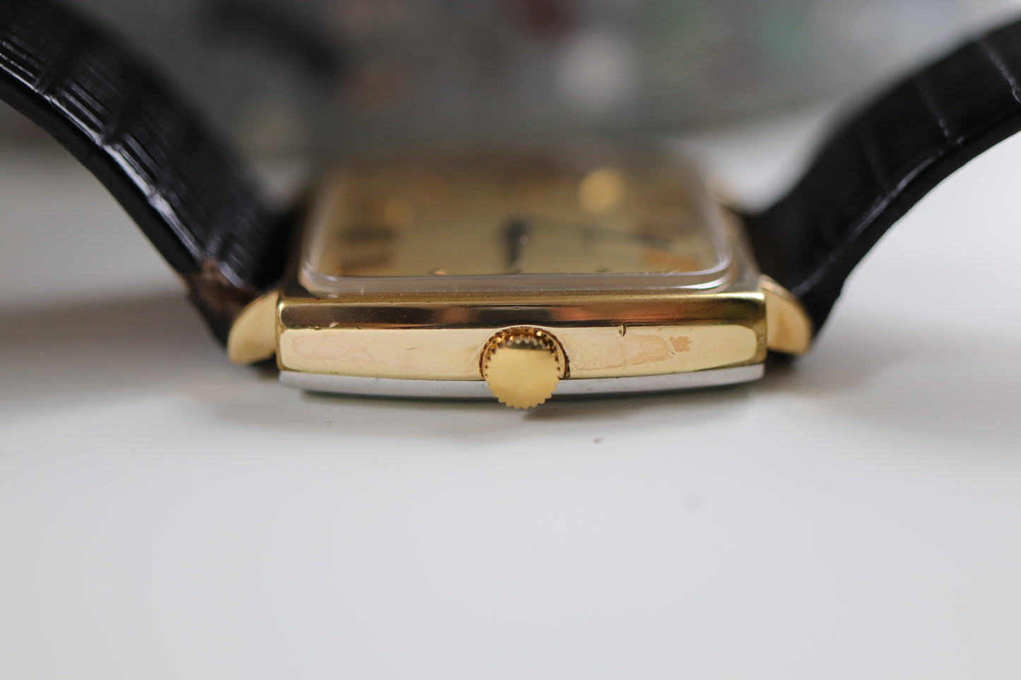 Longines manual working well linen squared dial