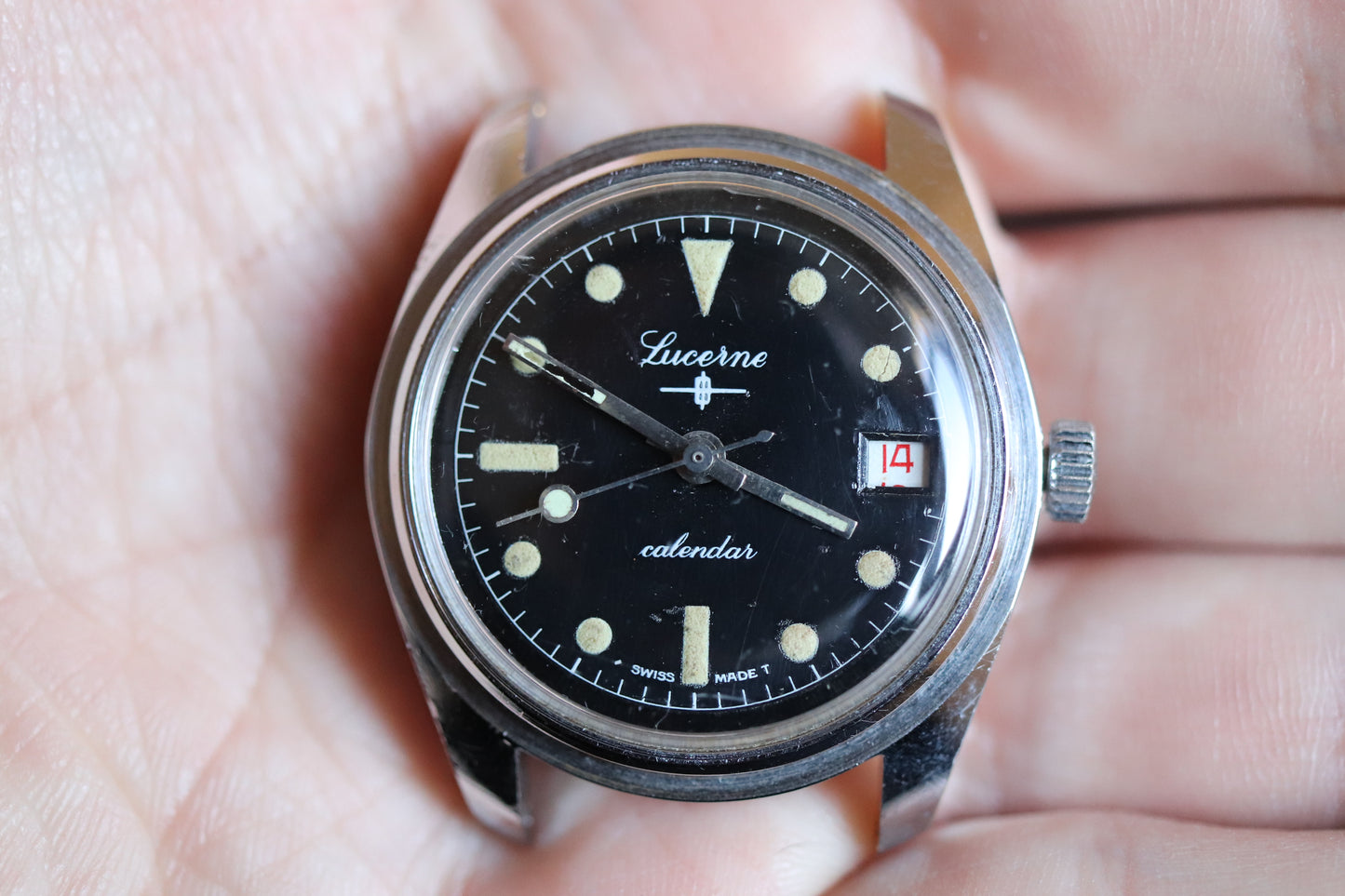 Montre calendrier avec logo Lucerne très rare - pour projet