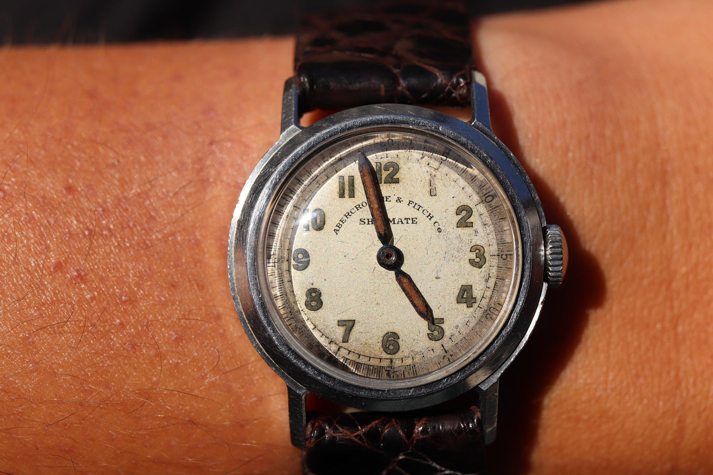 Vintage manual watch Abercrombie & Fitch Shipmate Working well and keeping great time - www.watchvault.ca