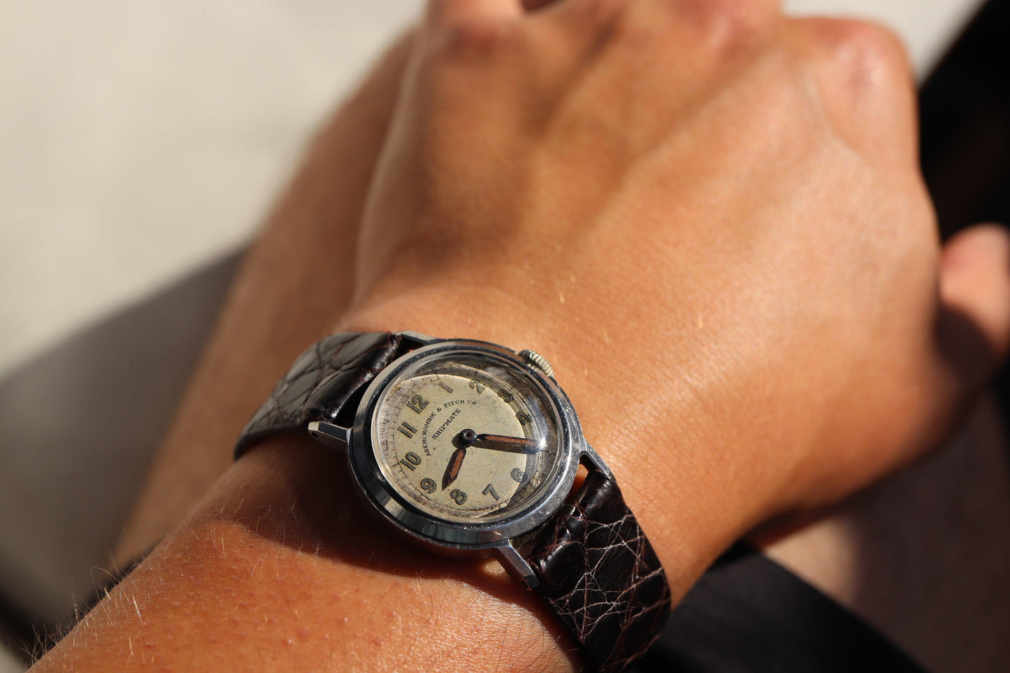 Vintage manual watch Abercrombie & Fitch Shipmate Working well and keeping great time - www.watchvault.ca