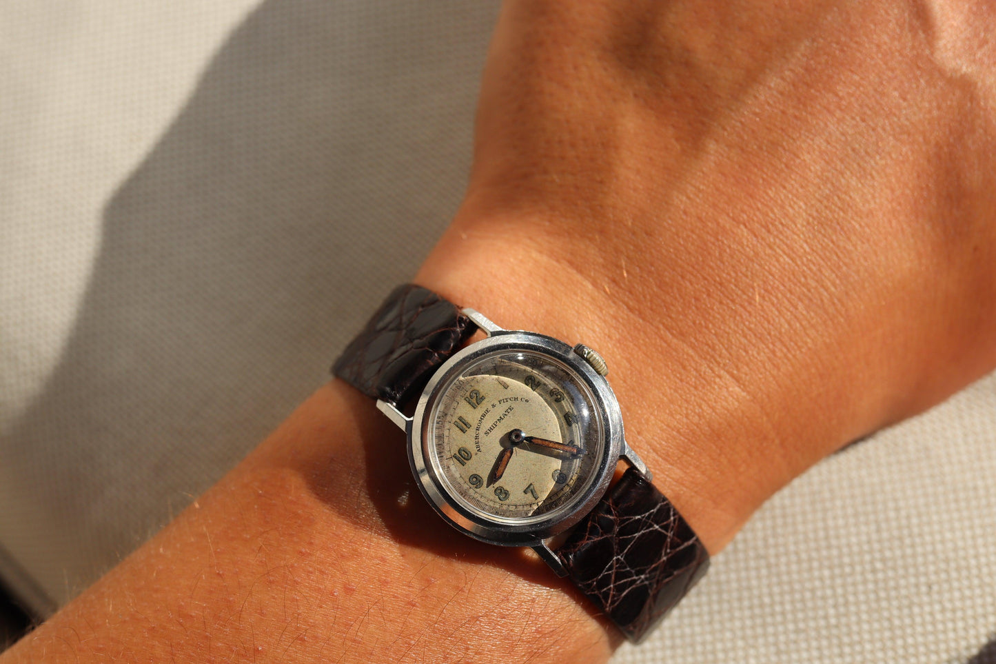Vintage manual watch Abercrombie & Fitch Shipmate Working well and keeping great time - www.watchvault.ca