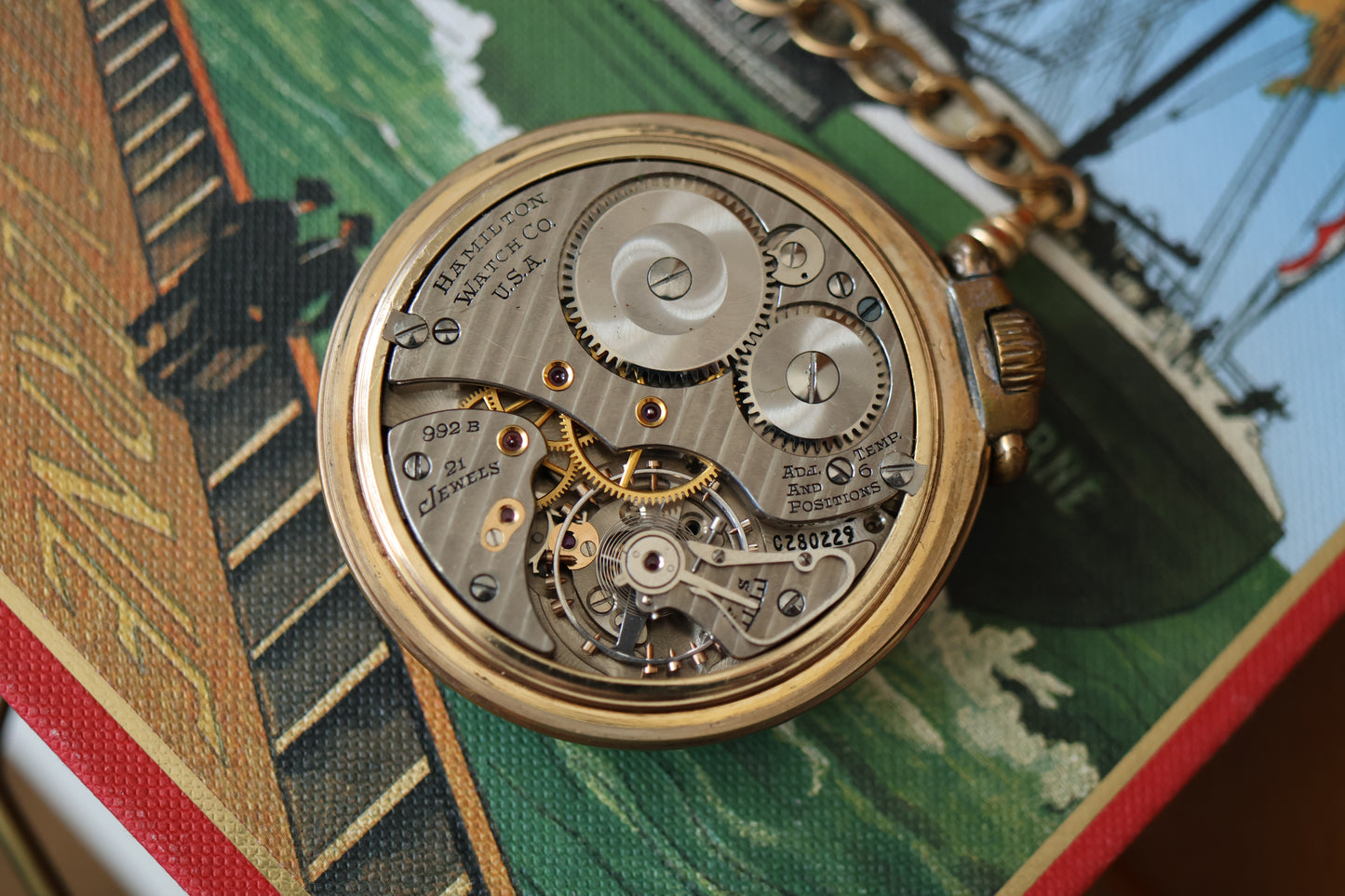 Hamilton 992B Railroad-Grade Pocket Watch, 21J, Fortune 10K GF