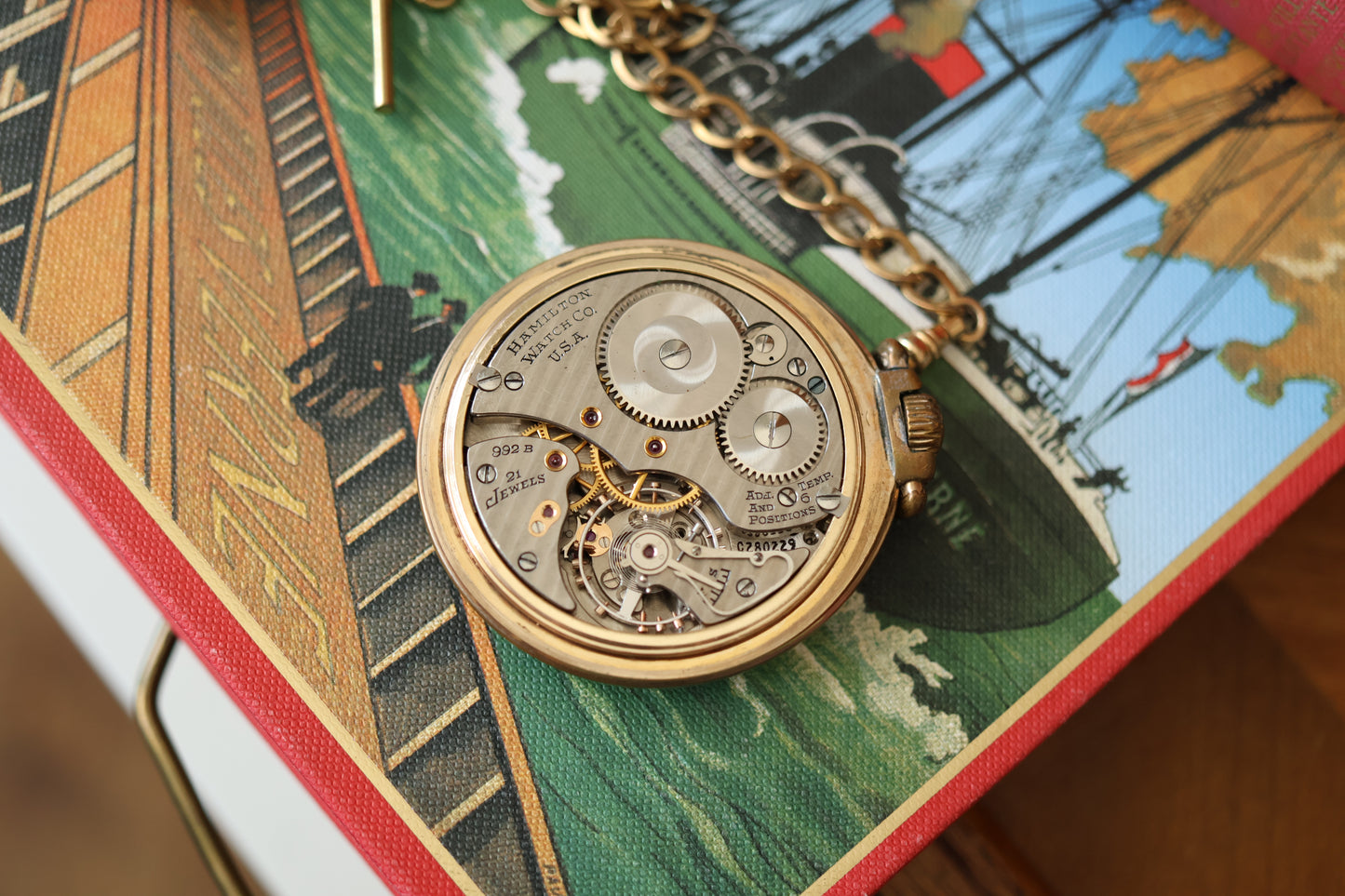 Hamilton 992B Railroad-Grade Pocket Watch, 21J, Fortune 10K GF