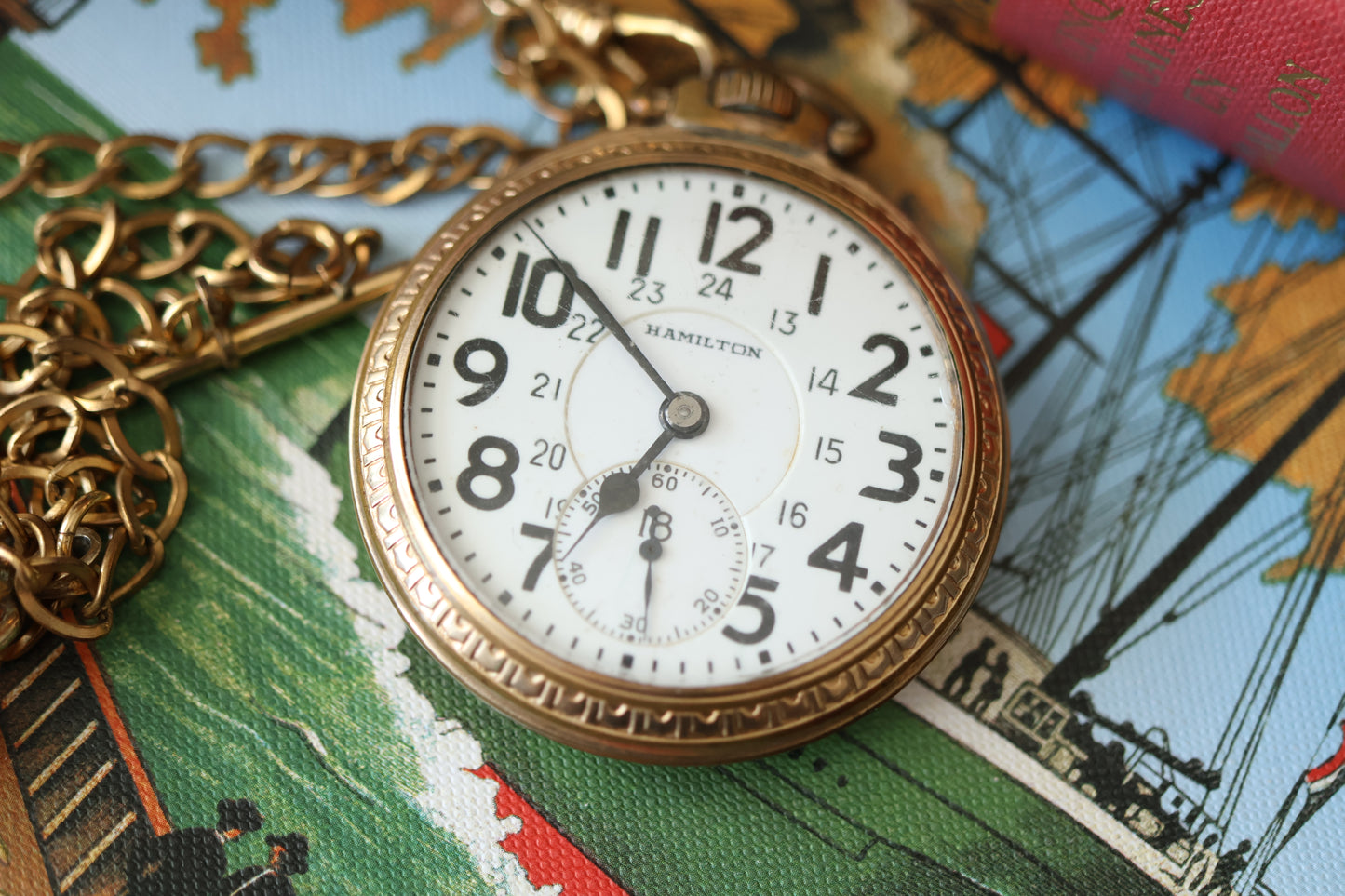 Hamilton 992B Railroad-Grade Pocket Watch, 21J, Fortune 10K GF