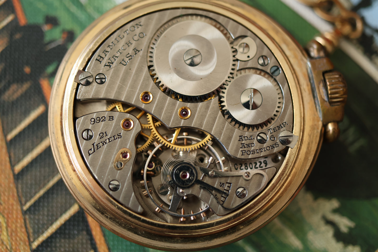 Hamilton 992B Railroad-Grade Pocket Watch, 21J, Fortune 10K GF