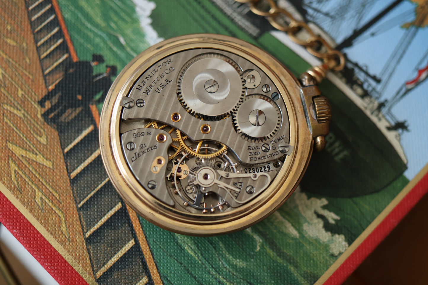 Hamilton 992B Railroad-Grade Pocket Watch, 21J, Fortune 10K GF