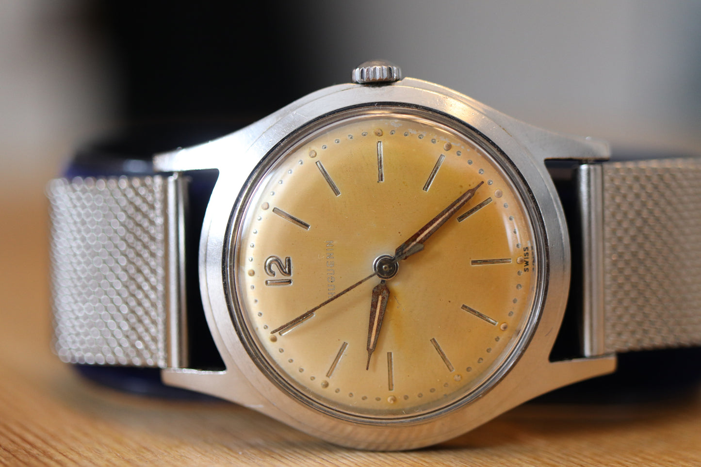 Huguenin Tropical Dial 17J Manual-Wind Watch