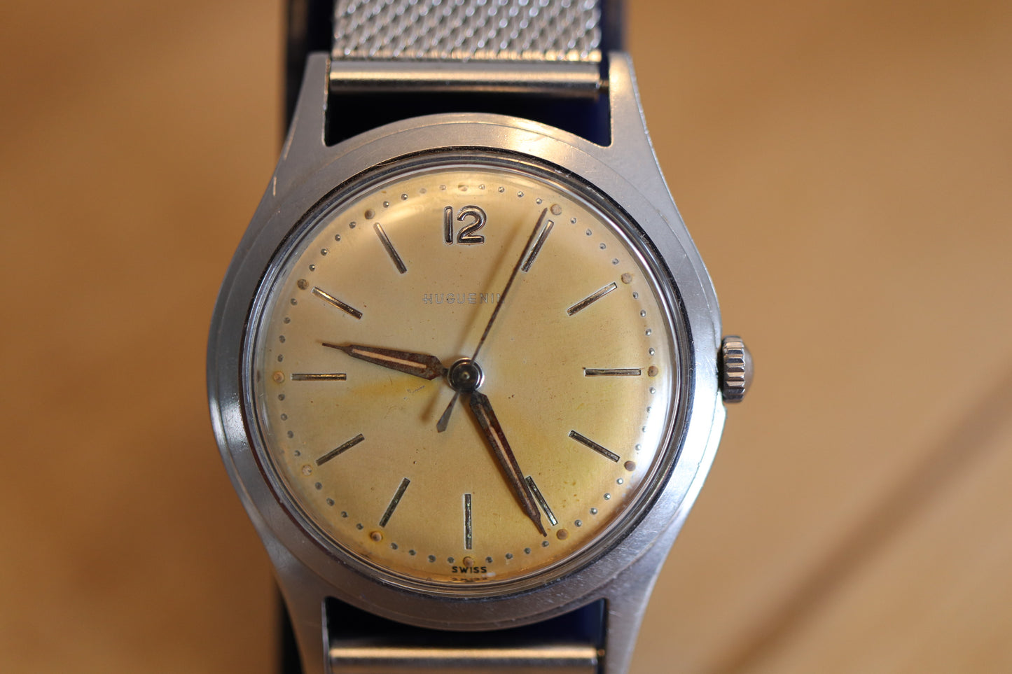 Huguenin Tropical Dial 17J Manual-Wind Watch