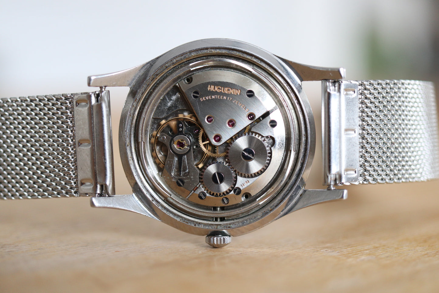 Huguenin Tropical Dial 17J Manual-Wind Watch