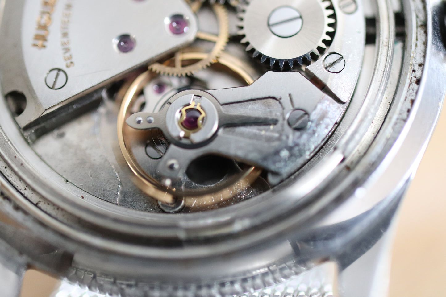 Huguenin Tropical Dial 17J Manual-Wind Watch