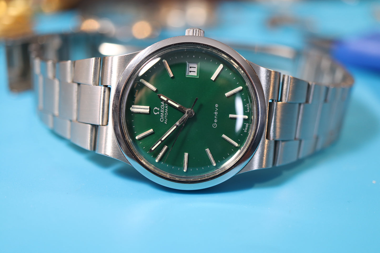 Omega 166.0173 Green dial Cal. 1012