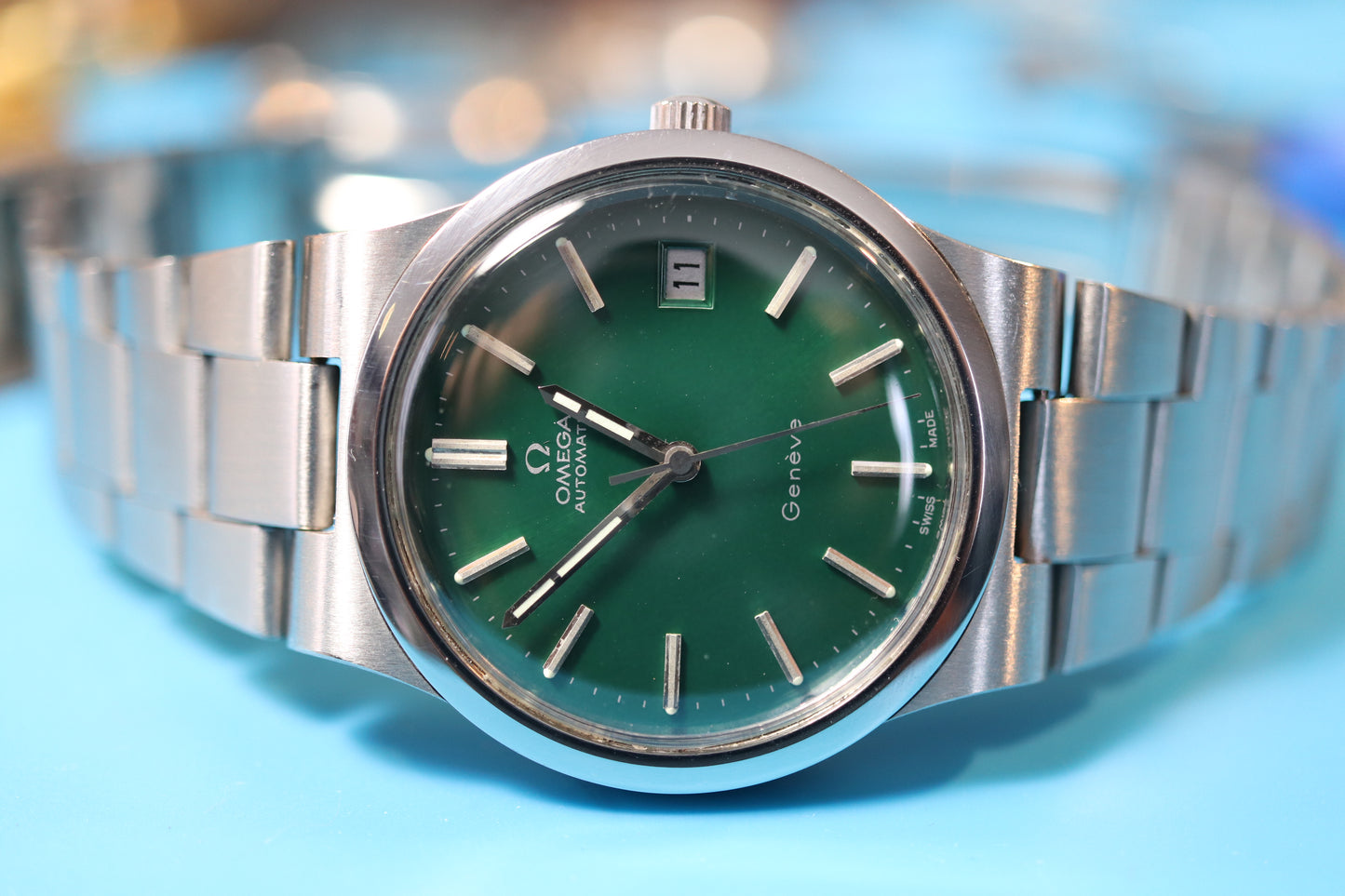 Omega 166.0173 Green dial Cal. 1012