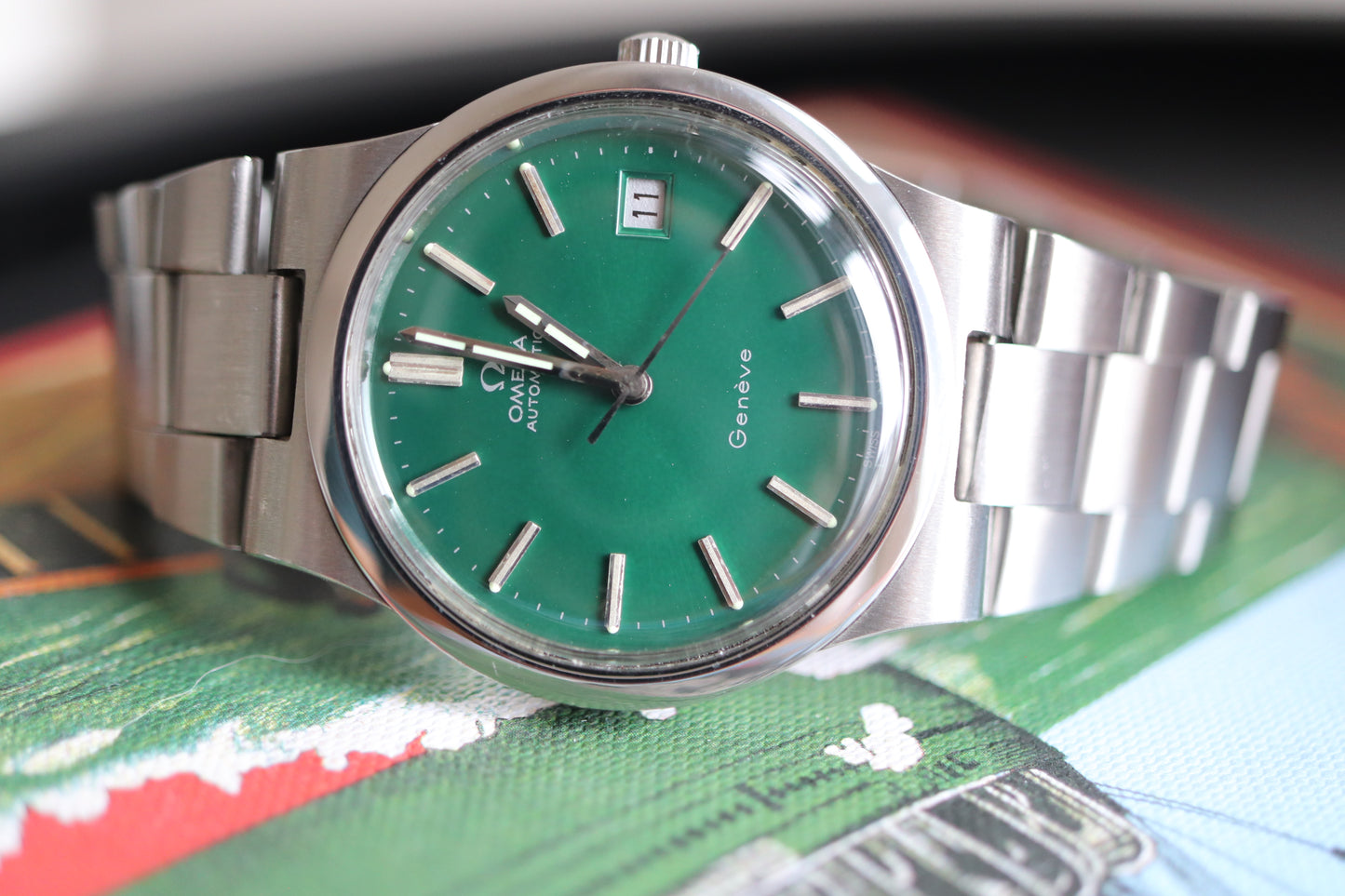 Omega 166.0173 Green dial Cal. 1012