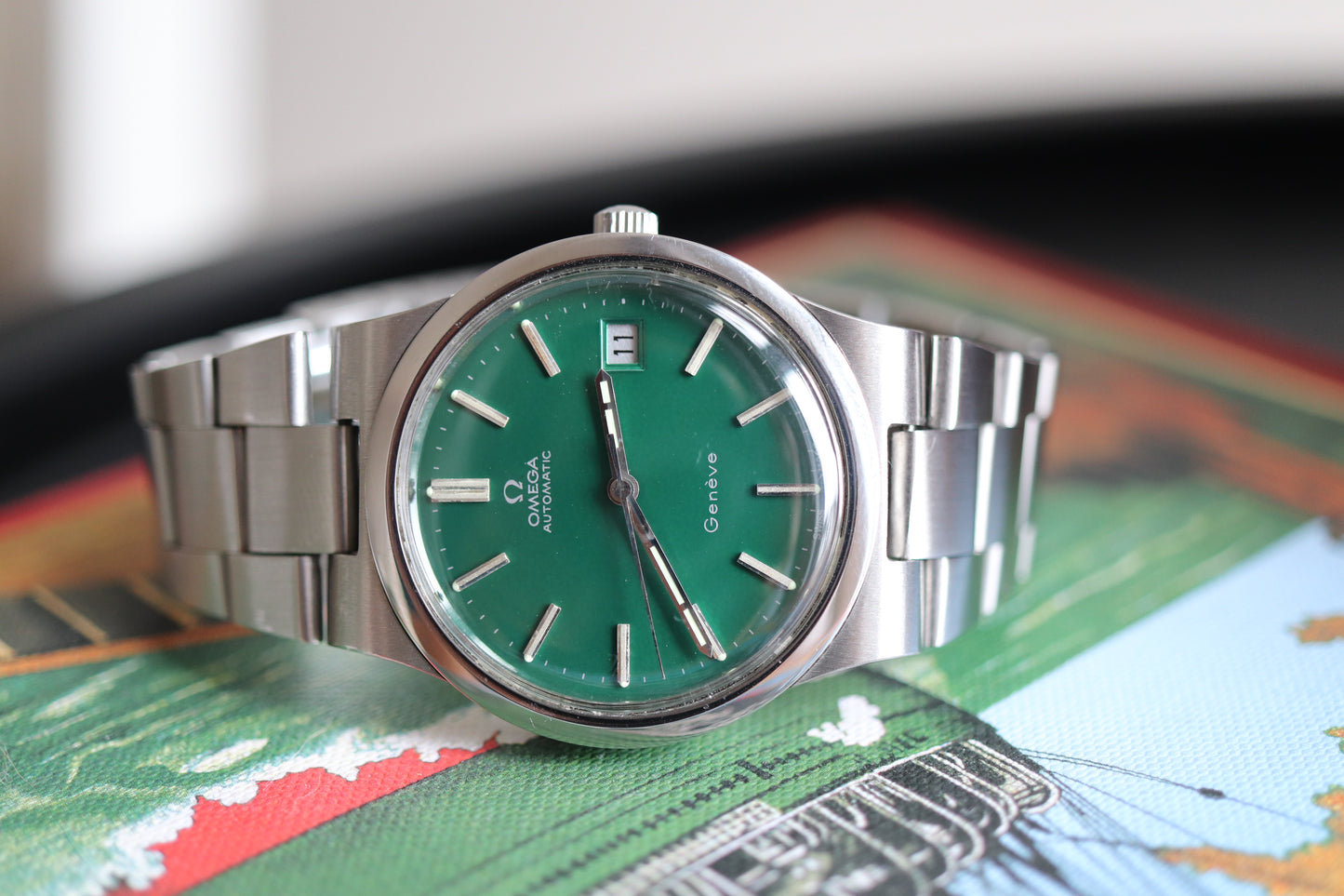 Omega 166.0173 Green dial Cal. 1012