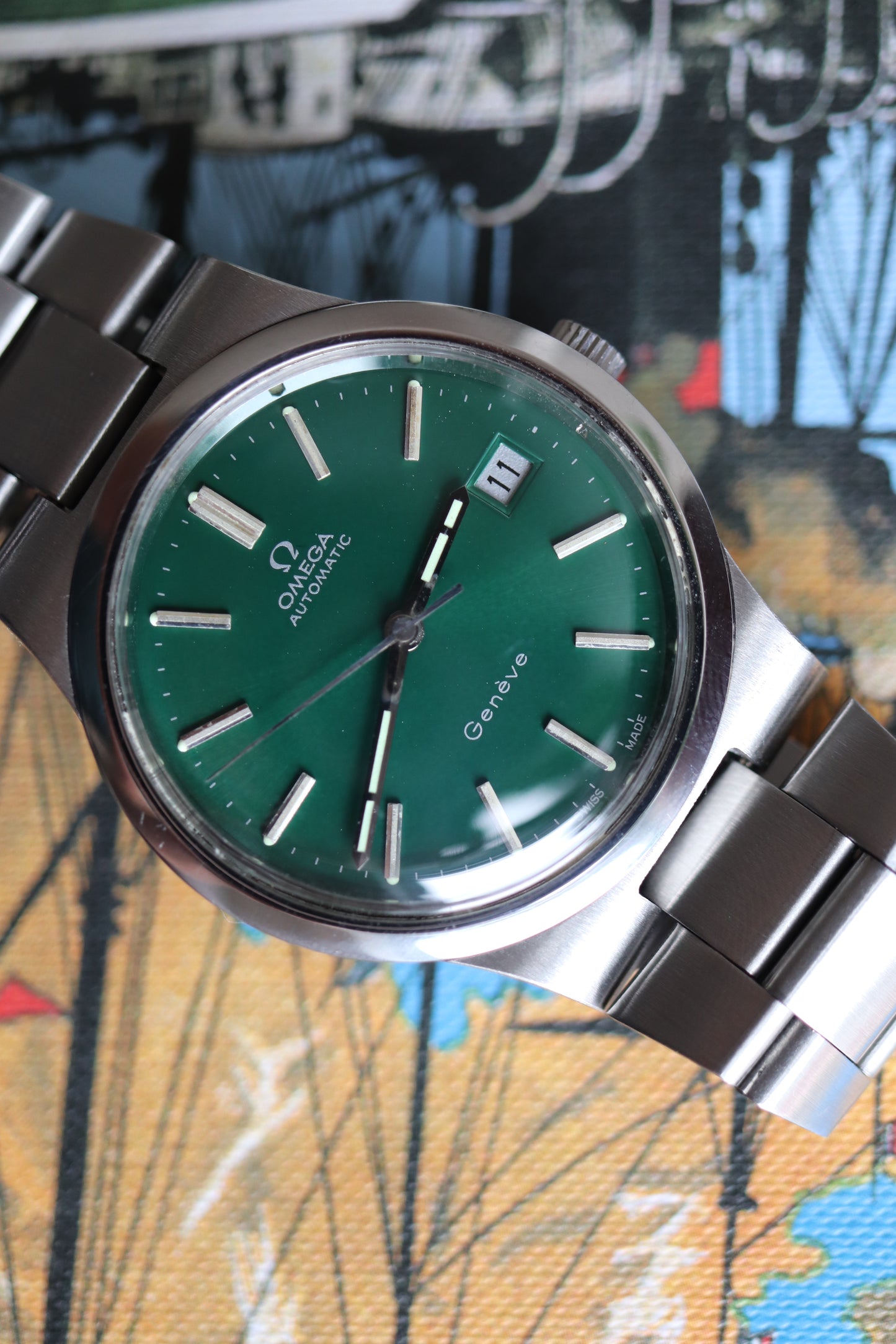 Omega 166.0173 Green dial Cal. 1012