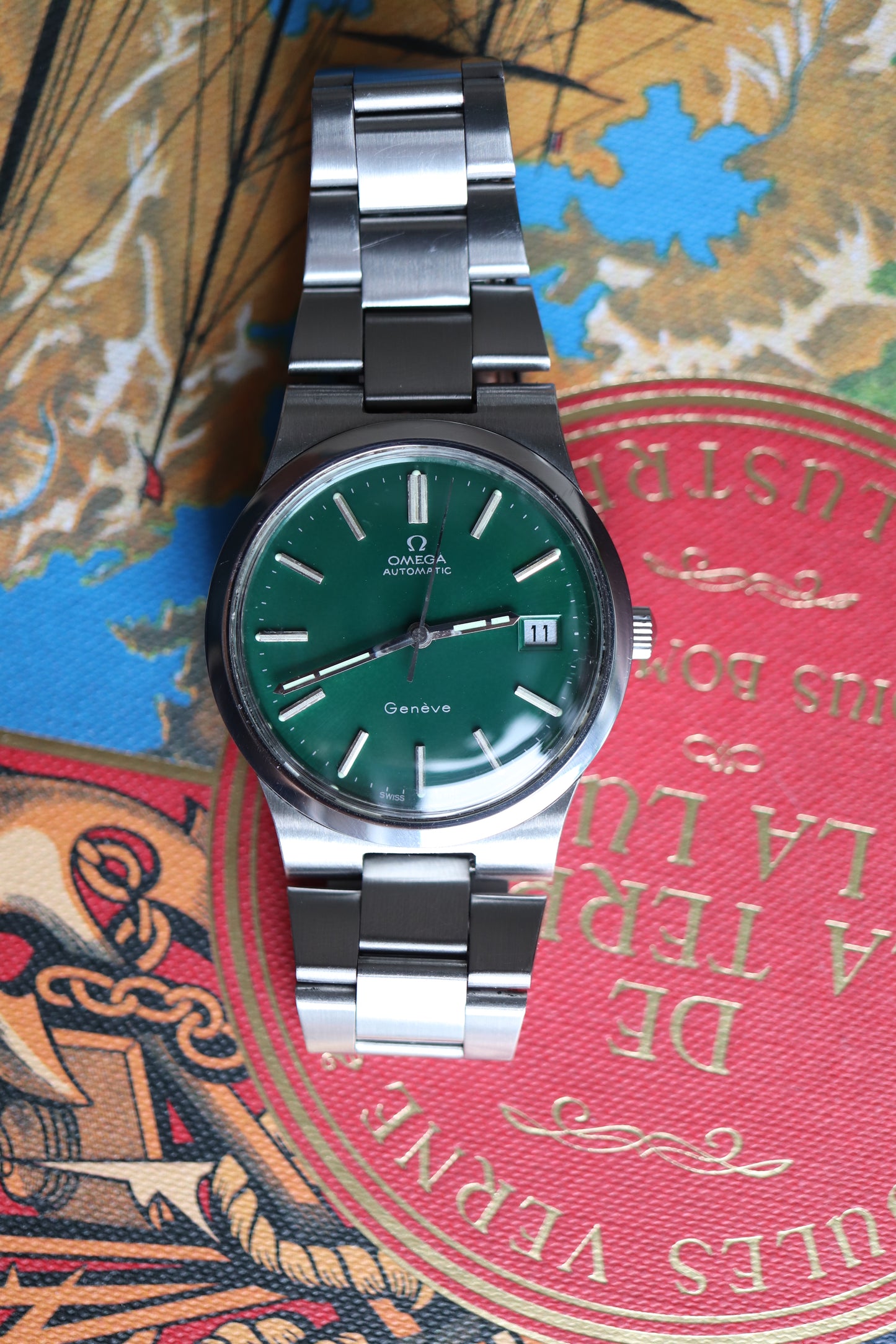 Omega 166.0173 Green dial Cal. 1012