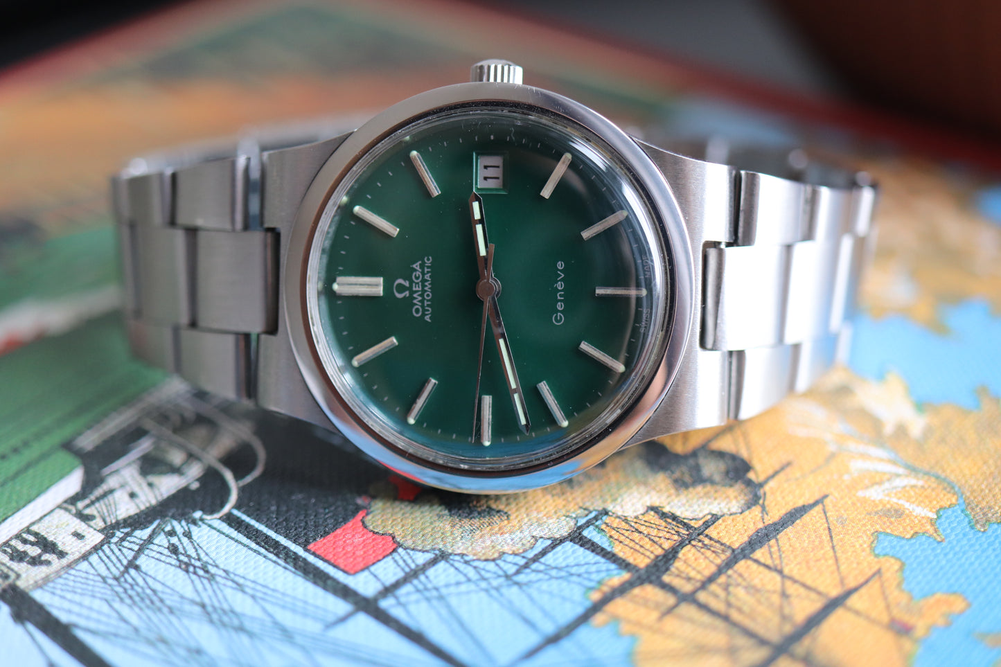 Omega 166.0173 Green dial Cal. 1012