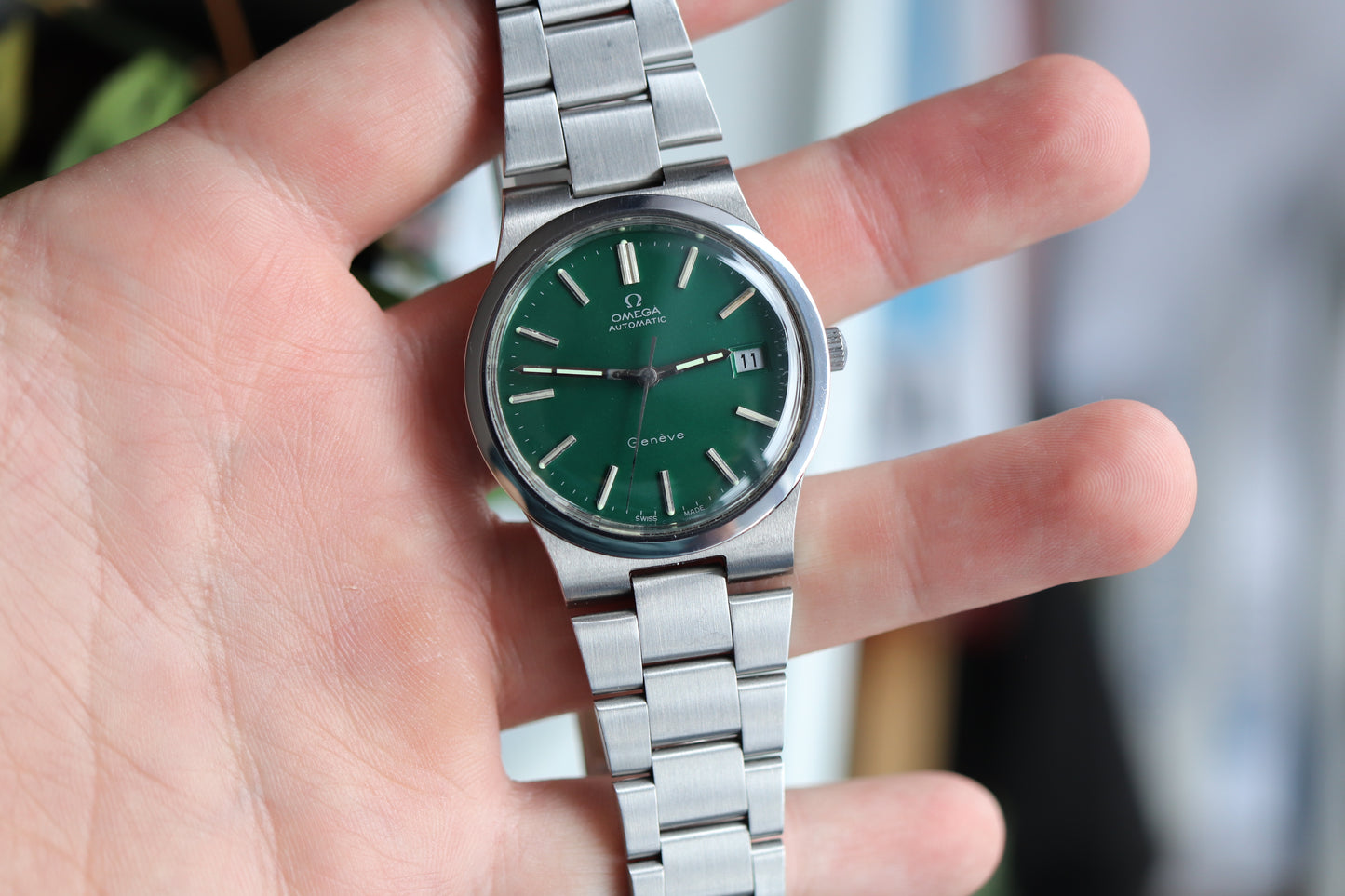 Omega 166.0173 Green dial Cal. 1012