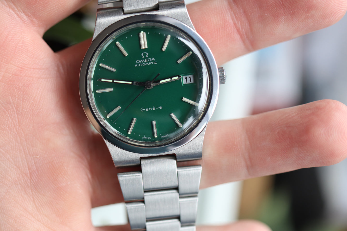 Omega 166.0173 Green dial Cal. 1012