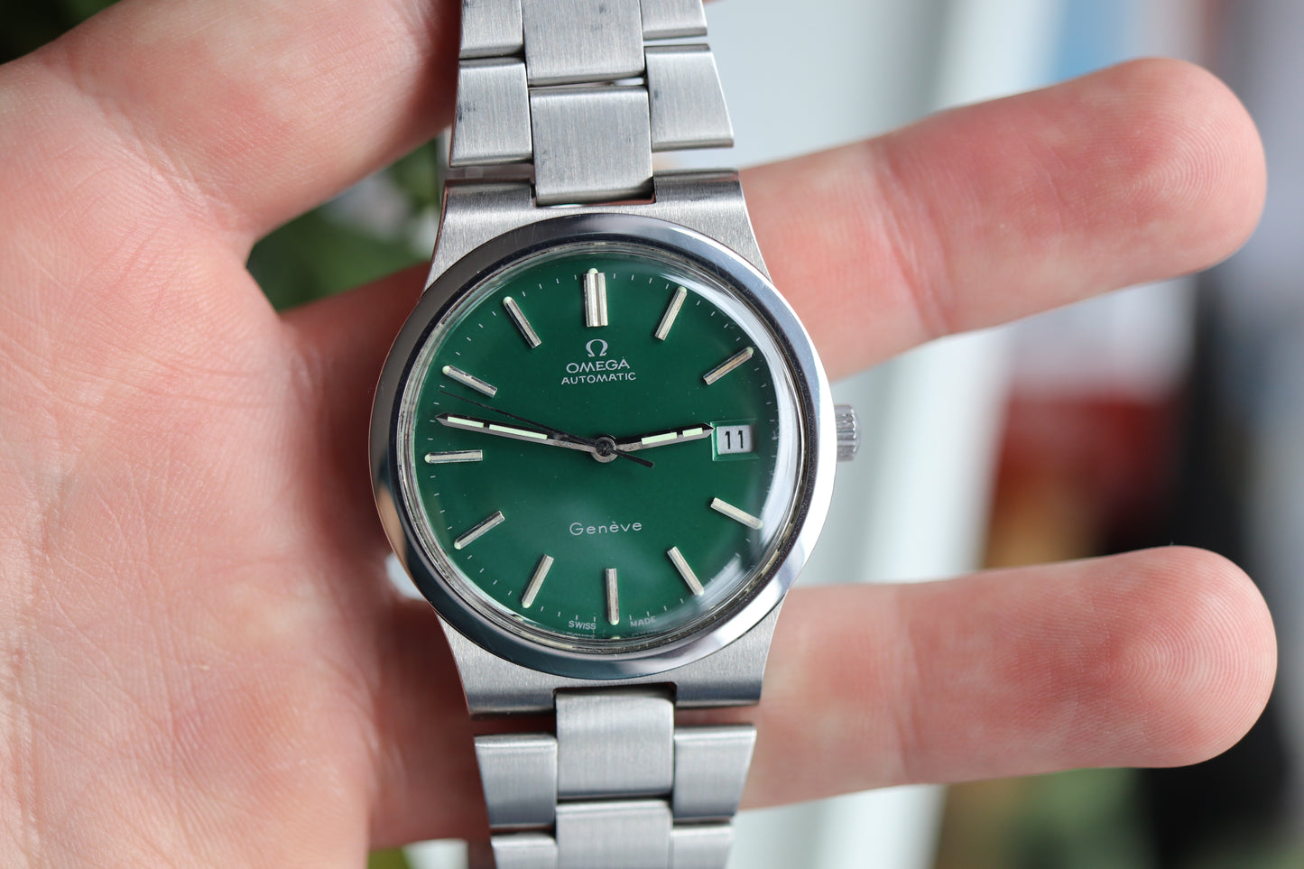 Omega 166.0173 Green dial Cal. 1012
