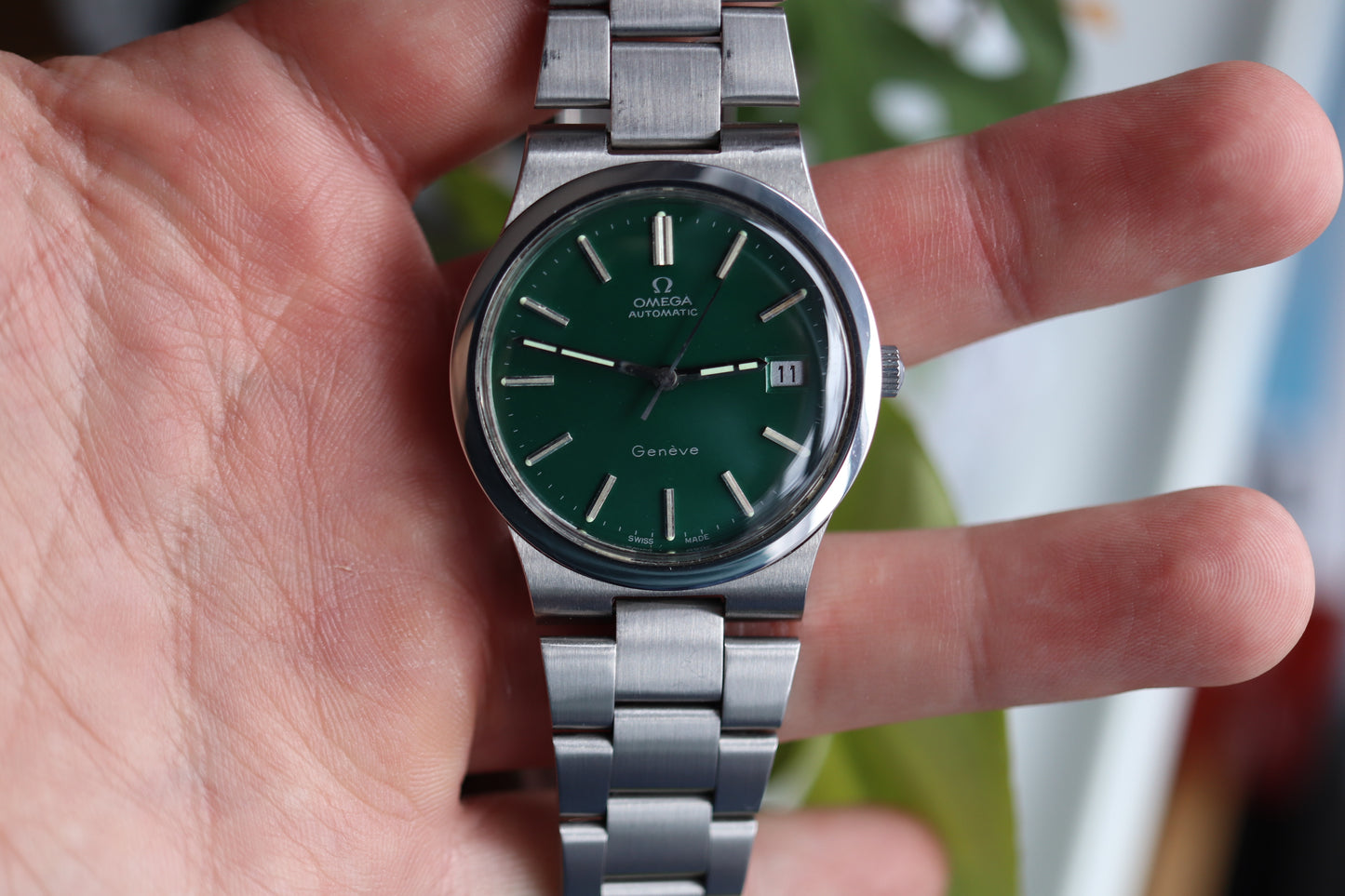 Omega 166.0173 Green dial Cal. 1012