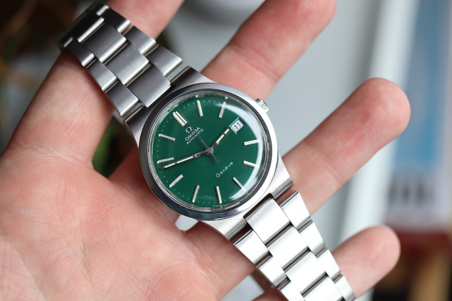 Omega 166.0173 Green dial Cal. 1012