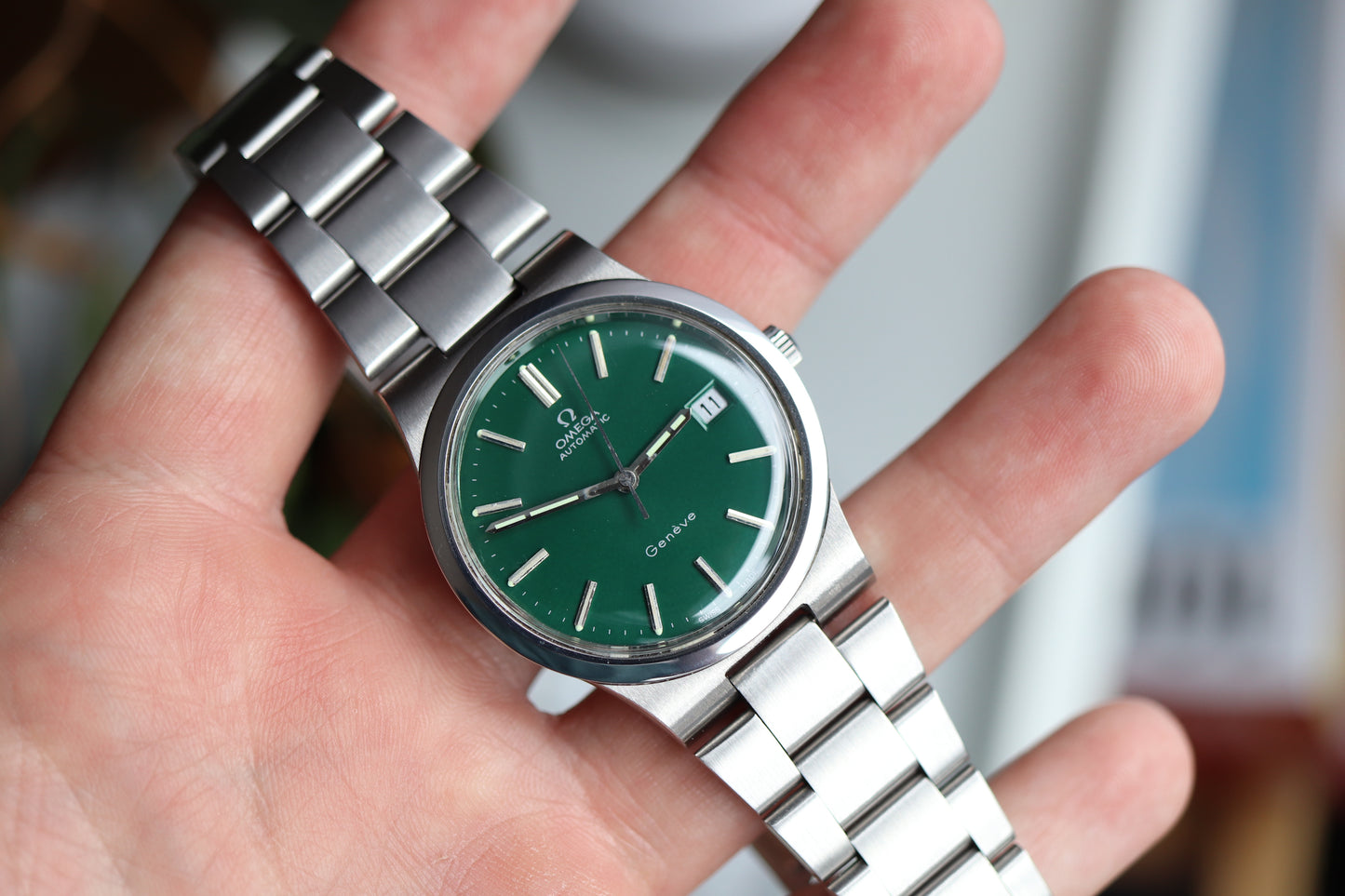 Omega 166.0173 Green dial Cal. 1012