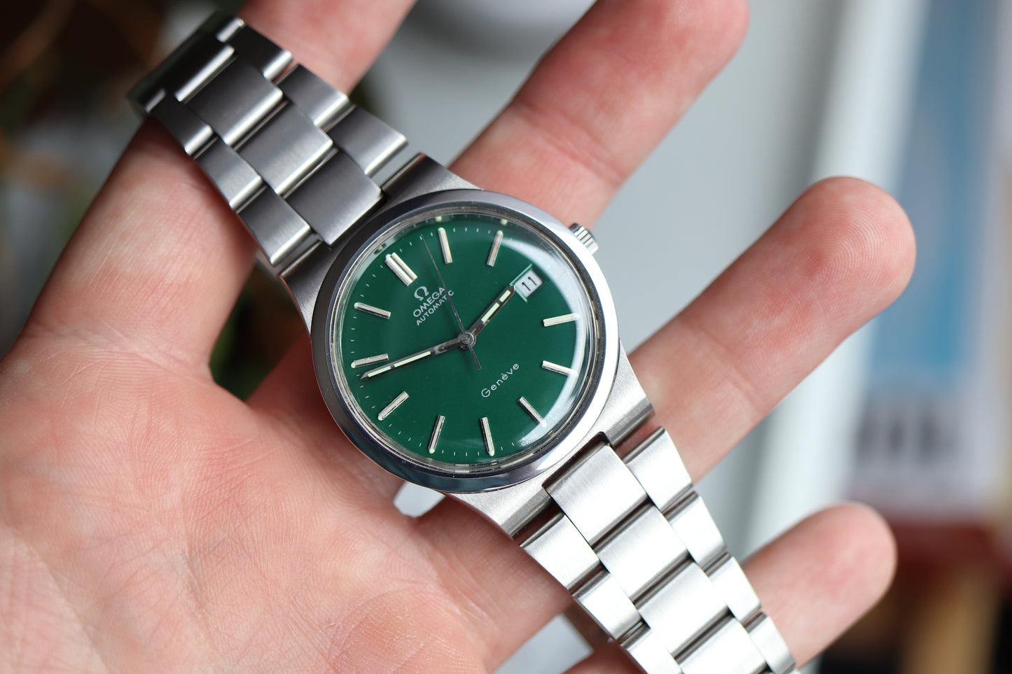 Omega 166.0173 Green dial Cal. 1012