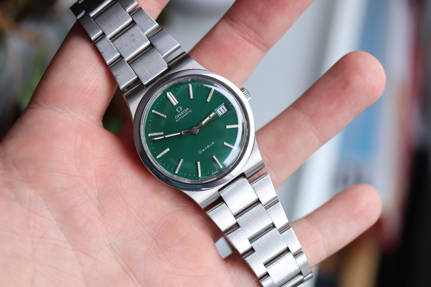 Omega 166.0173 Green dial Cal. 1012