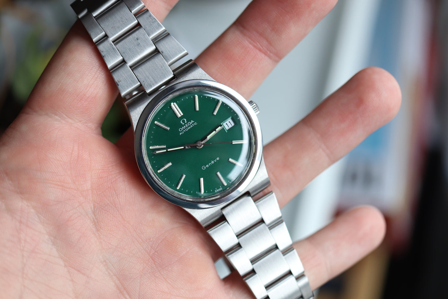 Omega 166.0173 Green dial Cal. 1012