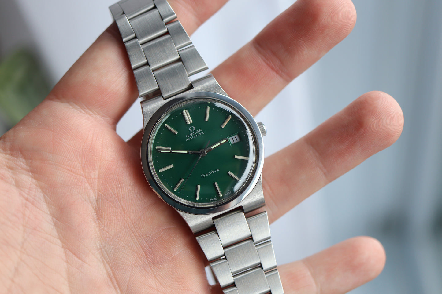 Omega 166.0173 Green dial Cal. 1012