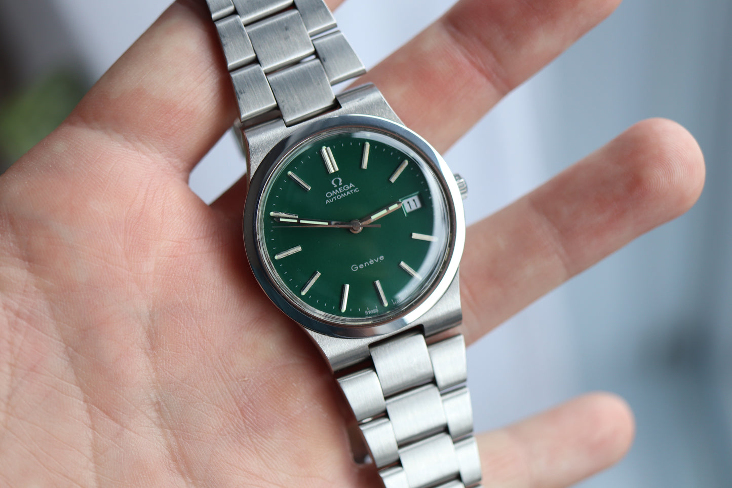 Omega 166.0173 Green dial Cal. 1012