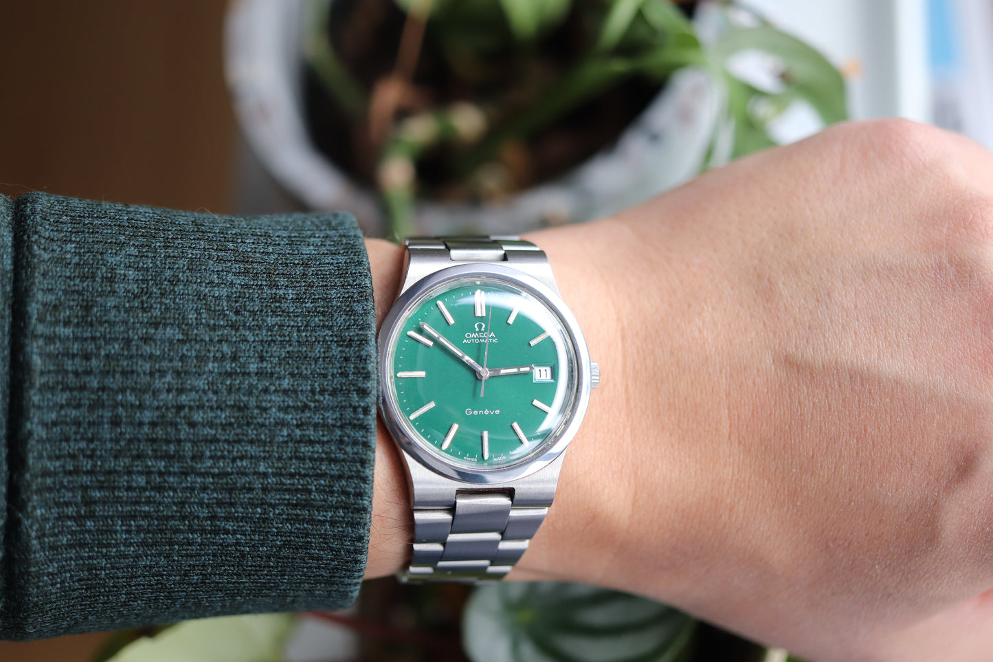 Omega 166.0173 Green dial Cal. 1012