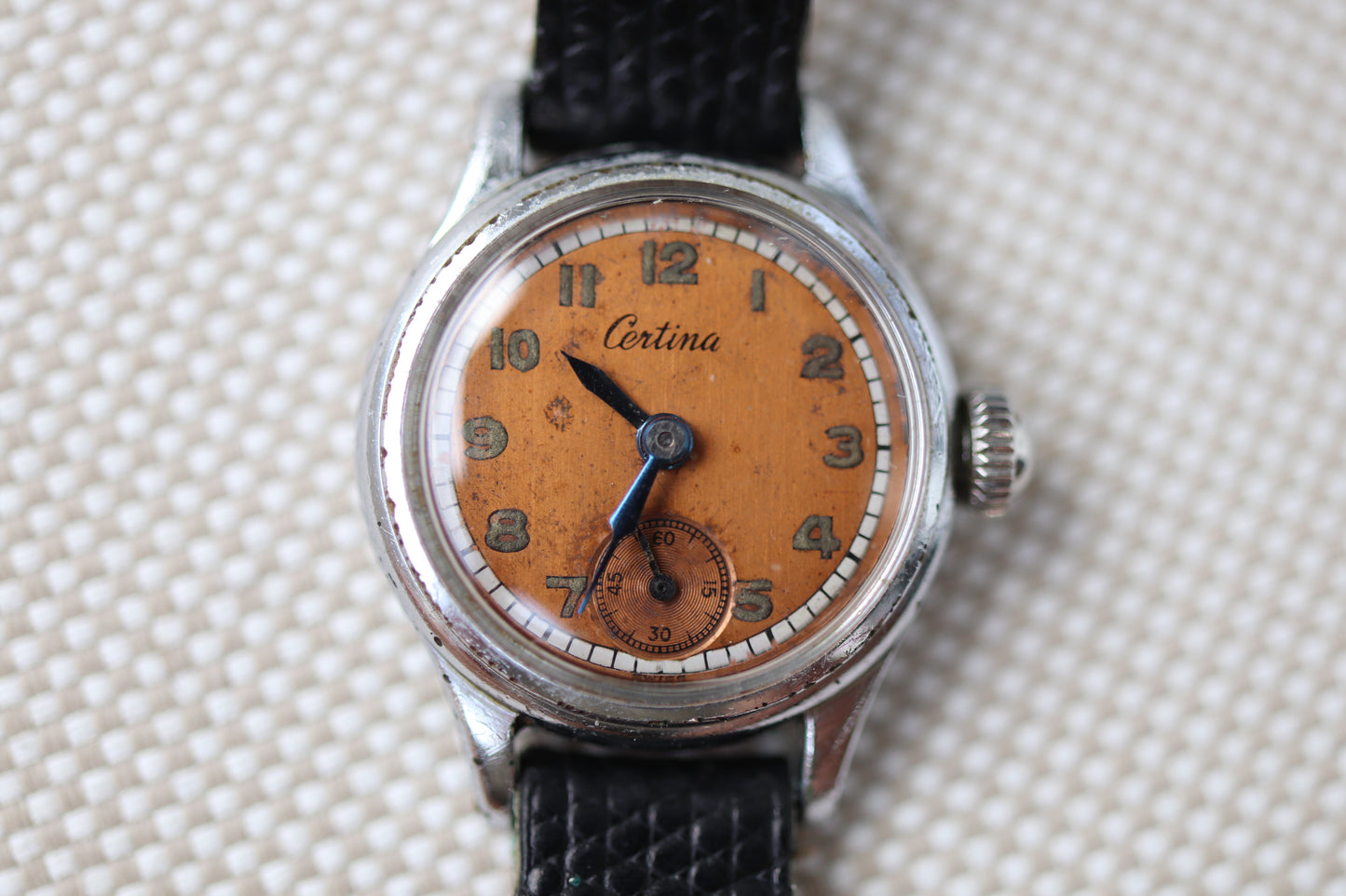 Vintage Certina Ladies Manual Wind Watch with Patina Dial - Repair project