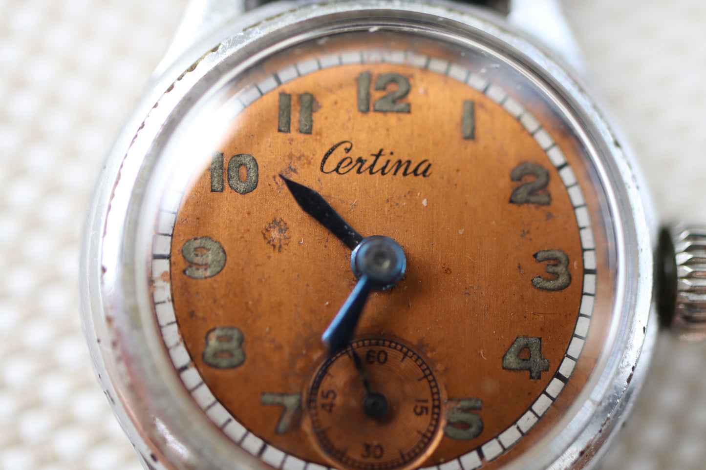 Vintage Certina Ladies Manual Wind Watch with Patina Dial - Repair project