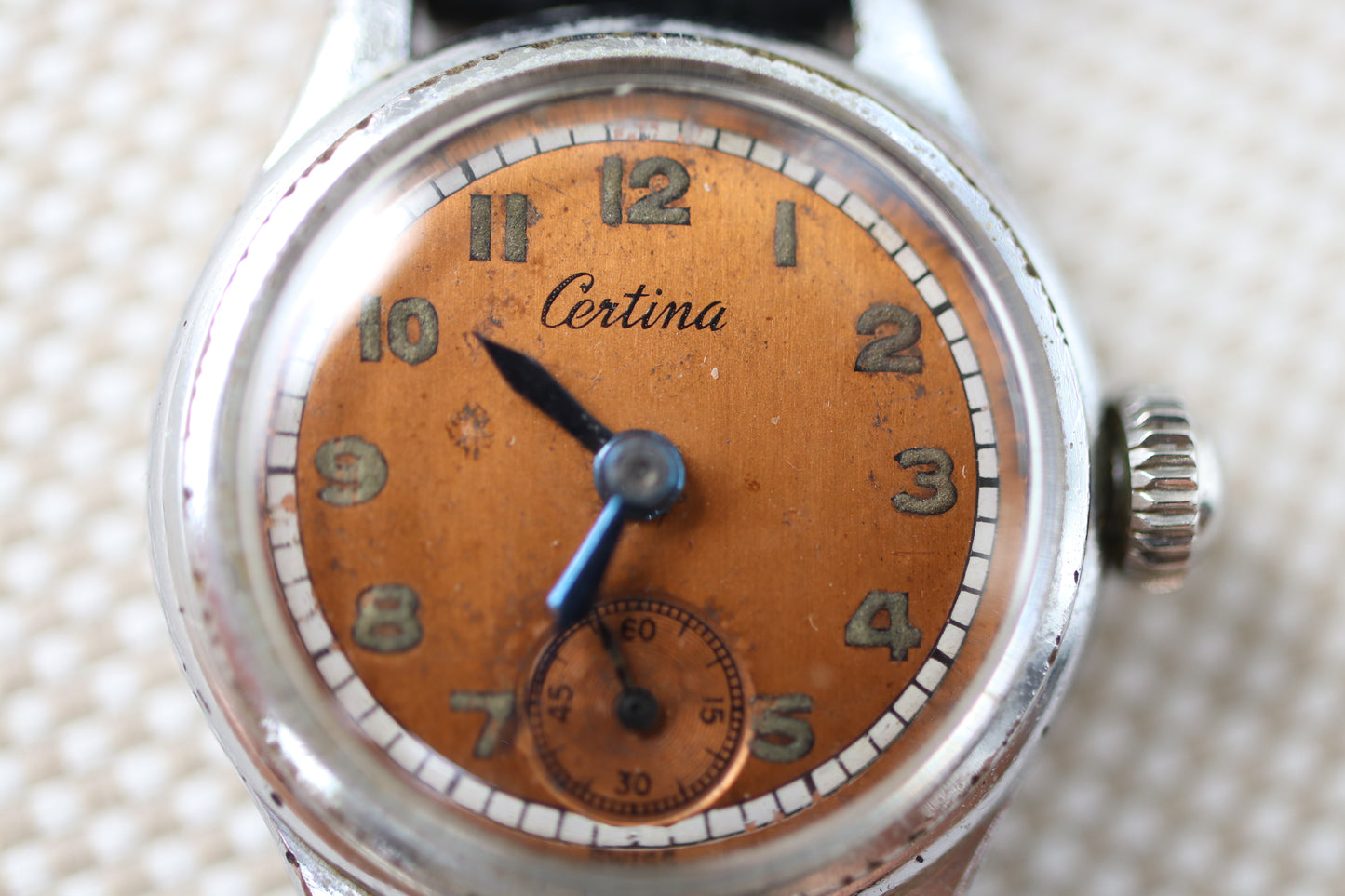 Vintage Certina Ladies Manual Wind Watch with Patina Dial - Repair project