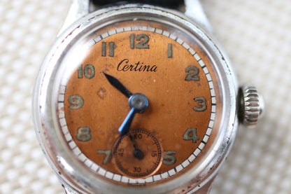 Vintage Certina Ladies Manual Wind Watch with Patina Dial - Repair project