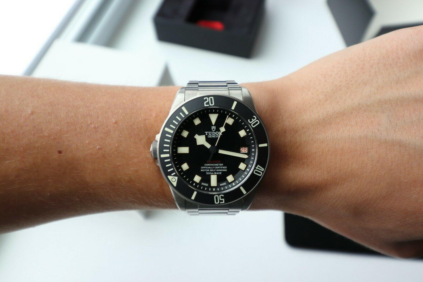 Tudor Beautiful Tudor Pelagos 25610TNL with box and papers - Working perfectly - www.watchvault.ca